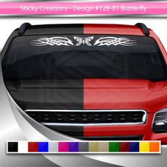 128-01 BUTTERFLY Windshield Decal Window Sticker Vinyl Celtic Knot Butterfly Car