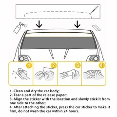 Sun Strip Visor Premium 60×12″ Vinyl Windshield Banner PVC Cast Film Matte Black