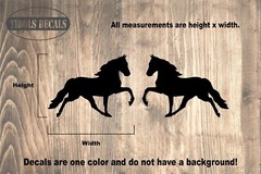 2 Tennessee Walking Horse Stickers Mirrored Show Horse DecalsTrailer Truck Barn.