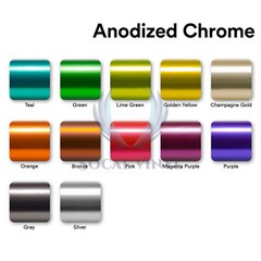 Anodized Chrome Metallic Matte Car Vinyl Wrap Sticker Decal Bubble Free Sheet