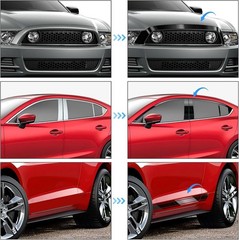 GRTHTATI 2IN X 30FT Gloss Black Vinyl Wrap for Chrome Delete Window Trim Car Doo