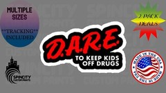 DARE to Keep Kids off of DRUGS Car Window Vinyl Decal Funny Laptop Sticker NEW