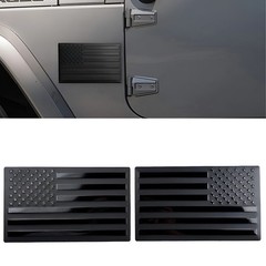 2PCS Metal USA Flag Car Truck Emblem Sticker American Flag Body Decal Accessory