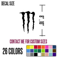MONSTER Off Road ATV Racing Decal Sticker Dirt Bike Motocross 4 Wheeler Car – 1