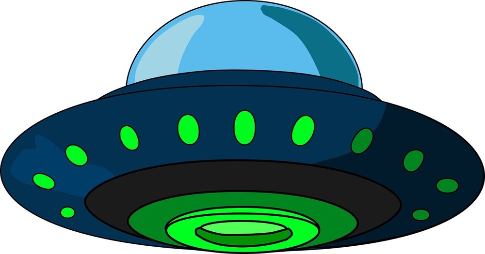 2.5” UFO Sticker Spaceship Space Alien Flying Saucer