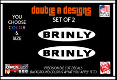Set Of 2 Brinly Skid Tractor Excavator Bobcat Vinyl Decal Sticker