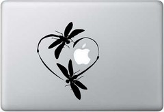 Beautiful Butterfly tattoo art #6 for car truck laptop decal sticker 6″Black