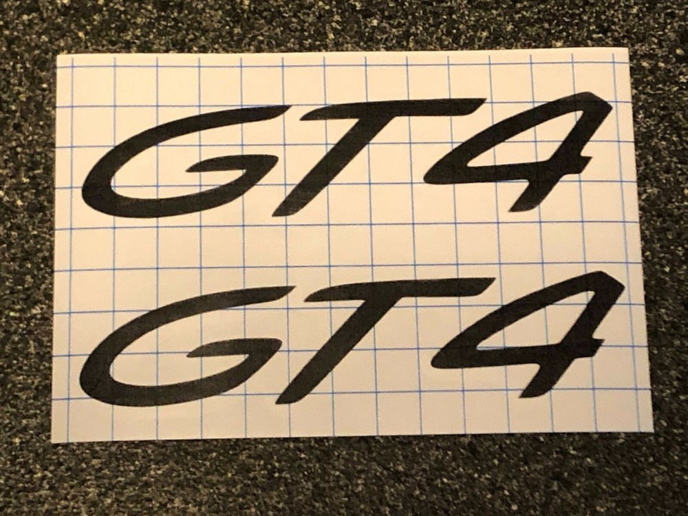 2x GT4 Vinyl Sticker Decal 4″ 6″ 8″ 12″ 16″ 20″ 23″