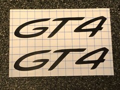 2x GT4 Vinyl Sticker Decal 4″ 6″ 8″ 12″ 16″ 20″ 23″