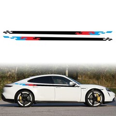 New Universal Car Sticker Three Colors Strip Style Racing Car Body Side Decal