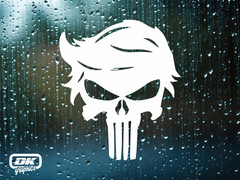 Trump Punisher Skull Vinyl Decal | Car Window Sticker | Laptop decal