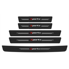 5Pc Scuff Sill Cover Panel Step Trunk Stickers Protector For Car Front Rear Door
