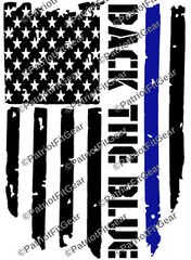 Back The Blue,Flag,Law Enforcement,ICE,Support Law Enforcement,Vinyl Decal