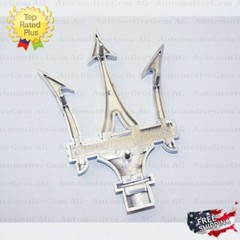 Maserati Front Grille Emblem Chrome Trident Logo Badge Radiator Symbol 670005377
