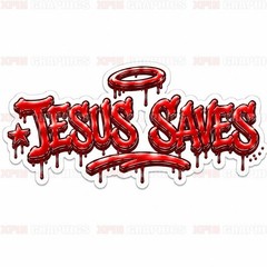 Jesus Saves Graffiti Vinyl Decal Sticker Religious God Lord C