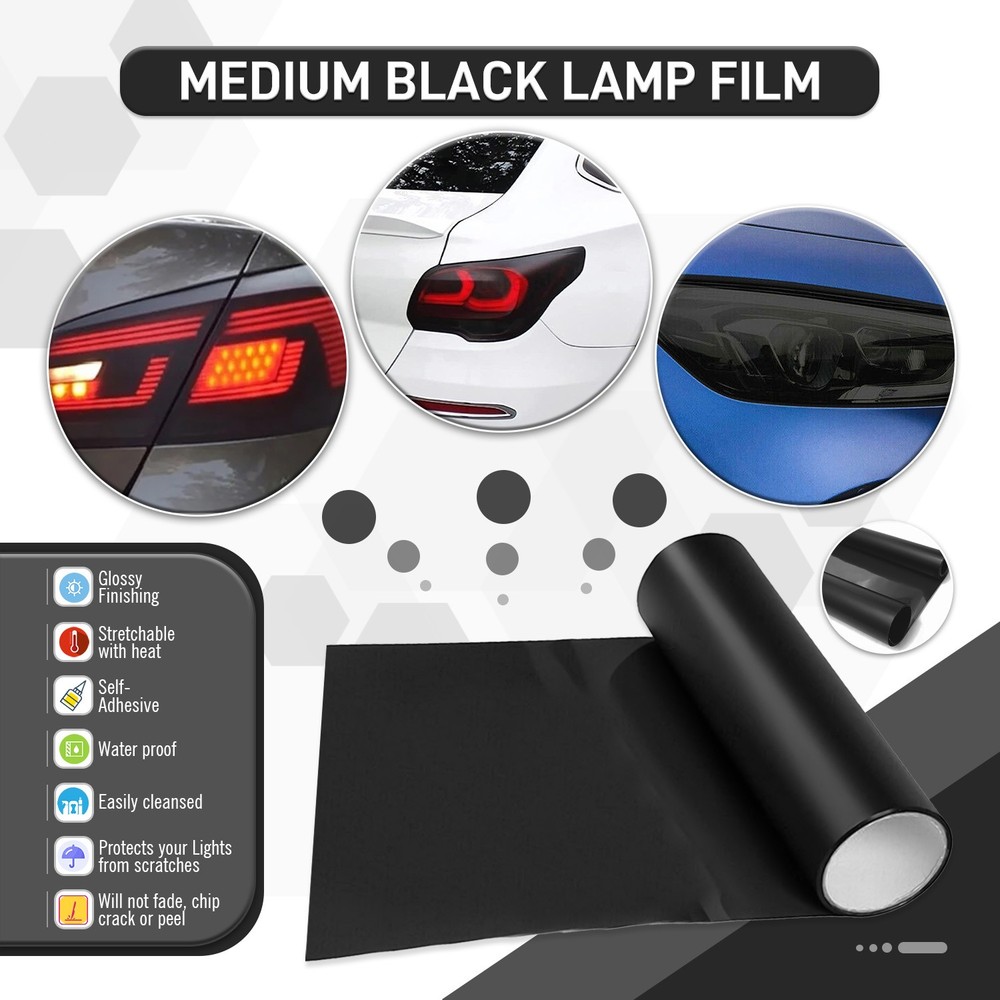 Easy installation Durable Gloss Headlight Taillight Fog Light Tint Film Vinyl