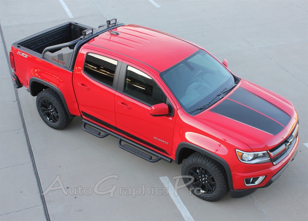 Hood Vinyl Graphics Kit 3M Racing Decals Stripe SUMMIT 2015-2022 Chevy Colorado