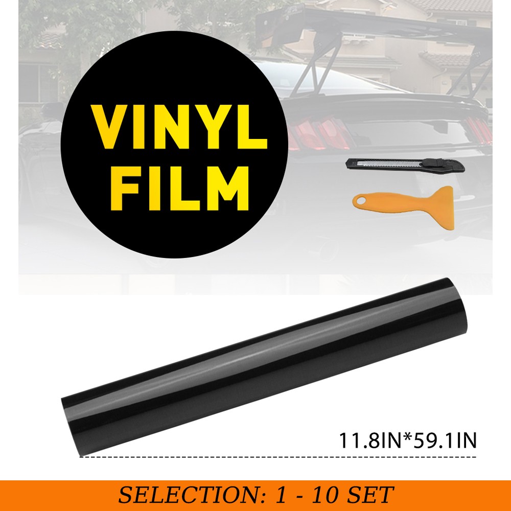 1-10X Gloss Black Car Wrap Vinyl 30cm x 150cm Bubble Free Decal Film w/ Tool Set