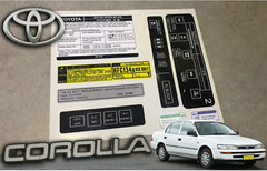 Decal Set Stickers For TOYOTA COROLLA AE101 1993-1998 All Models Best Quality