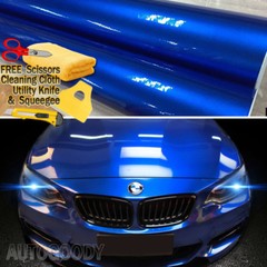 480″ x 60″ Super Gloss Metallic Blue Vinyl Film Wrap Air Bubble Free 40ft x 5ft