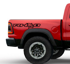 Ram RHO Angry Rhino Bedside Decals Graphics Pair
