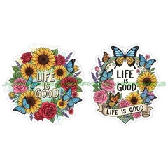 Life is Good Vinyl Decal Sticker 2 Pack H