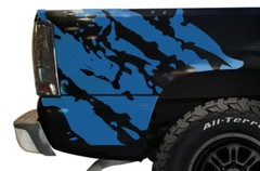 Fit For Chevrolet Silverado Car Sticker Distorted Stripe Graphics Trunk Decals