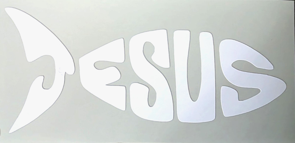 Jesus Fish Vinyl Decal Sticker Waterproof 3×6 Inches Waterproof Longlasting 2/25