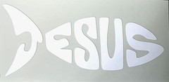Jesus Fish Vinyl Decal Sticker Waterproof 3×6 Inches Waterproof Longlasting 2/25