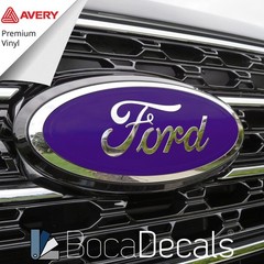 BocaDecals Emblem Overlay Decal Insert For 2019-2023 Ford Edge (Set of 2)
