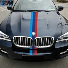 59″ M-Colored Stripe Custom Exterior Decor Sticker For BMW Body Hood Bumper Roof