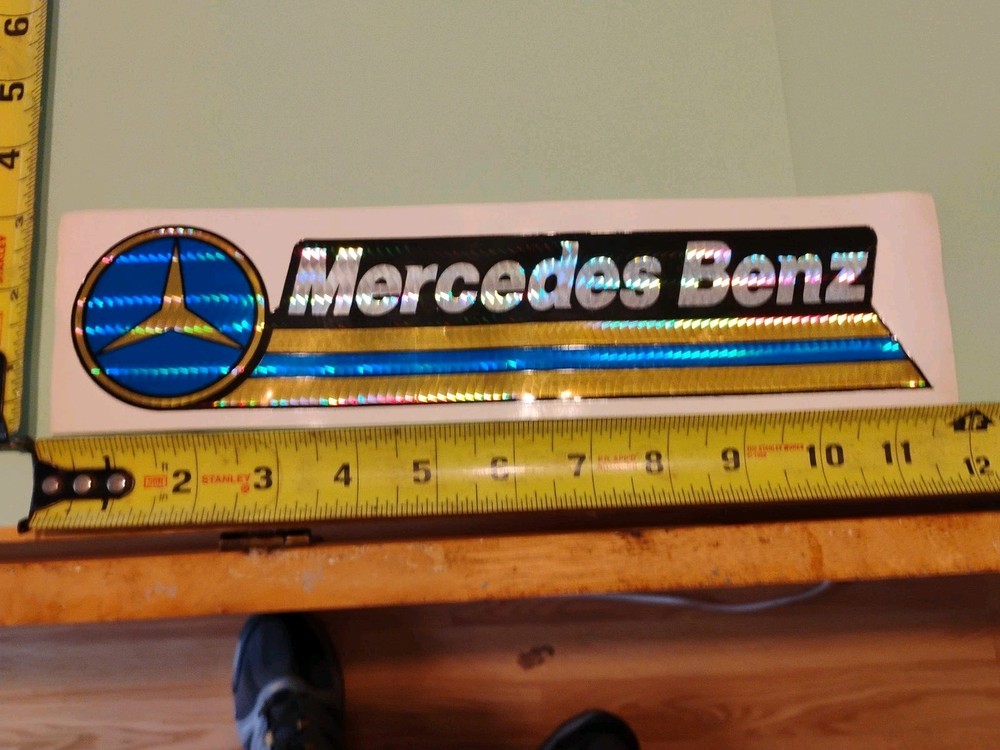 Mercedes Benz Vintage 80s Prismatic Decal 3in. X 12in.