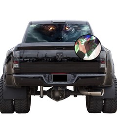 Truck Back Window Graphics Wolf (P562) See Through Rear Decal