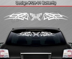 129-01 BUTTERFLY Windshield Decal Window Sticker Graphic Banner Tribal Butterfly