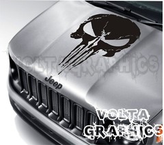Vinyl Hood Decal for Jeep Renegade 2015-2024 dripping cracked the punisher USA