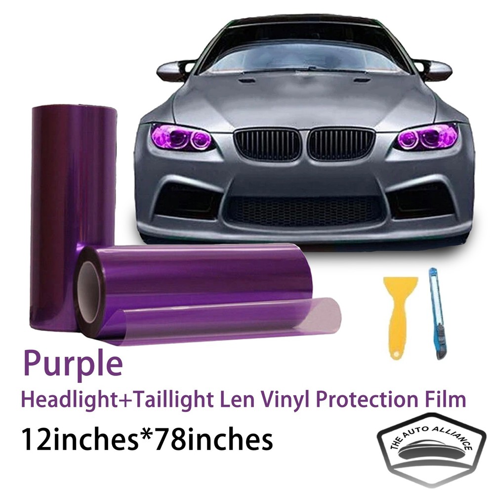 For Headlight/Taillamp Tint Film Purple Lens Vinyl Protection Film 12″x78″