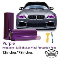 For Headlight/Taillamp Tint Film Purple Lens Vinyl Protection Film 12″x78″