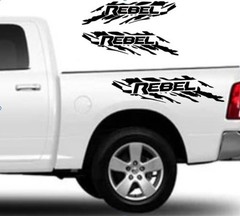 Rebel Bedside Decals, Set Of 2. , 38″x9.5″, Vinyl window decal