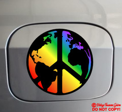 GAY PRIDE MONTH WORLD PEACE SYMBOL RAINBOW COLOR Vinyl Sticker Car Window Bumper