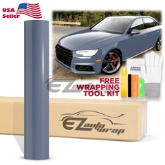 High Gloss Space Gray Glossy Car Vinyl Wrap Sticker Decal Sheet Film Air Release