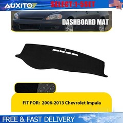 Black Dashboard Mat for 2006-13 Chevrolet Impala DashMat Dash Cover Pad Fit 1-5X
