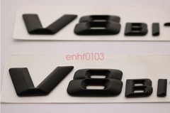 Black E43 + AMG + BITURBO 4 MATIC Trunk Emblem Badge Sticker for Mercedes Benz