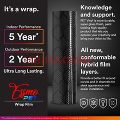 PET Honeycomb Carbon Fiber Satin Vinyl Wrap For GMC Bowtie Emblem Overlay Film