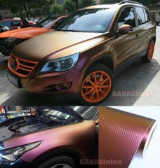 DIY – Glossy 3D Carbon Fiber Chameleon Vinyl Sticker for Car Phone Wrap Film CF