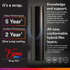 PET Super Metallic Vinyl Wrap For GMC Bowtie Emblem Overlay Sheet Decal