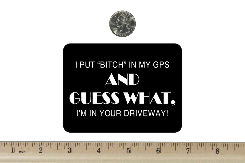 3 x 4 Biker Refrigerator Magnet I Put Bitch In My Gps BM424