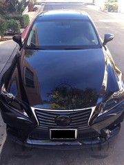 PreCut Front SMOKE Tint Overlay Film Compatible with Lexus Emblem IS GS NX RC RX