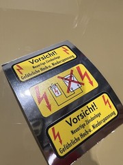 3x BOSCH Ignition Coil 12V Stickers Decal 911 Porsche 69-73 Concours Vorsicht