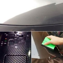 High Glossy 6D Carbon Fiber Vinyl Wrap Film Automobiles Car Sticker Decals US