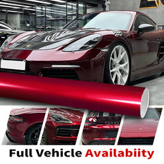 High Gloss Glossy Red Car Vinyl Wrap Sticker Decal Sheet Film DIY Air Release